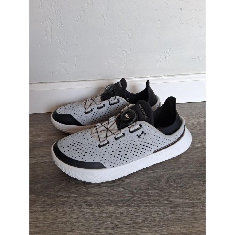 Under Armour SlipSpeed BOA Golf Shoes Men's Sz 6 Gray Black Waterproof Spikel